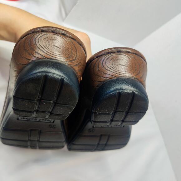 Josef Seibel Carole Mahogany Brown Leather Slip On Mule Clogs EU 36 Comfort - Picture 11 of 13